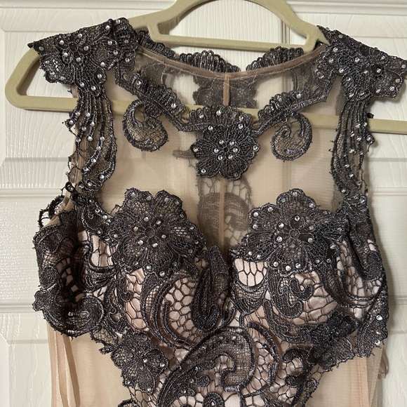 Dress with sheer and sequins - Picture 2 of 8